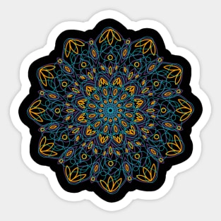 Floral Doodle Mandala Sticker
